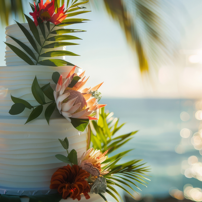 夏婚におすすめしたいウエディングケーキ♡夏ならではのデザインケーキが可愛い＊