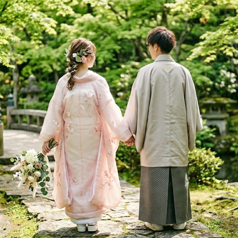 夏婚花嫁さんの前撮りにもお色直しにもオススメ♡透明感抜群な「オーガンジー色打掛」の魅力とおすすめな理由＊